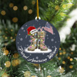 Personalized Proud Anerican Veteran Christmas Ornament Boots Military Patriotic Decoration