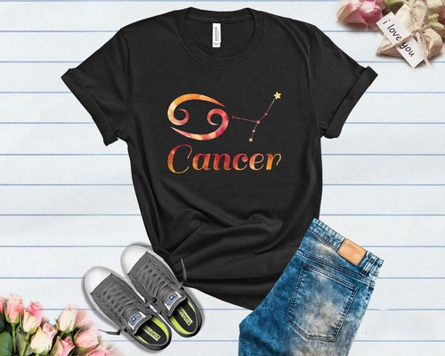 Cancer Zodiac T-Shirt, Cancer Birth Sign, Birthday Gift Idea For Her, Birthday Gift Unisex T-Shirt