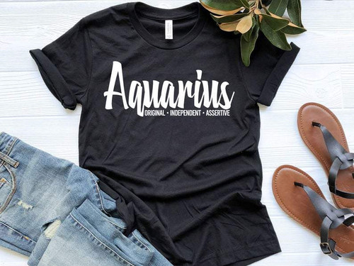 Funny Aquarius Shirt, Aquarius Zodiac Sign, Astrology Birthday Shirt, Aquarius Birth Gifts V2 Unisex T-Shirt
