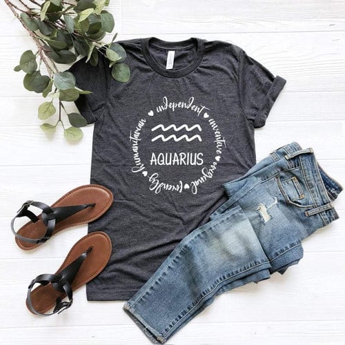 Funny Aquarius Shirt, Aquarius Zodiac Sign, Astrology Birthday Shirt, Birthday Gift Idea Unisex T-Shirt