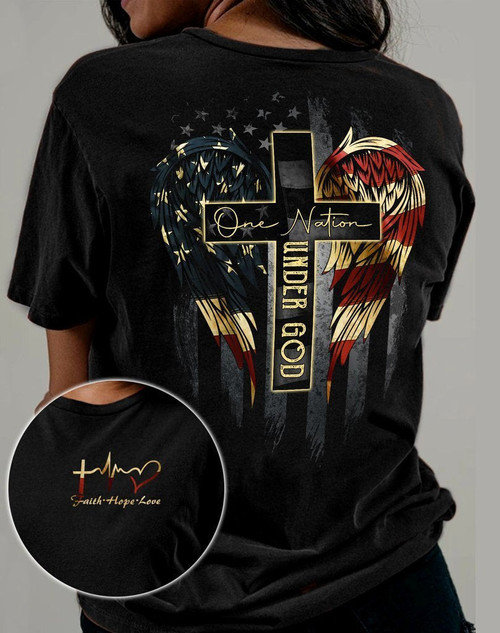 One Nation Under God, Vintage American Flag T-Shirt
