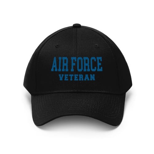 Veteran Hat, Air Force Veteran Hat, USAF Veteran Hat Unisex Twill Hat