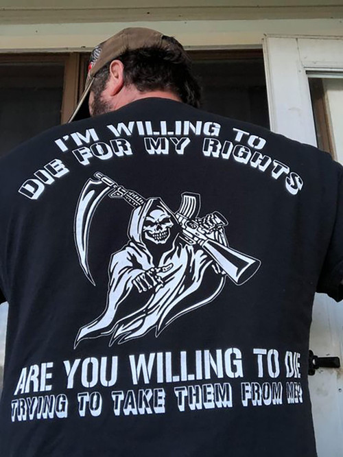 Veteran Shirt, Gift For Veteran, I'm Willing To Die For My Rights Back Side T-Shirt