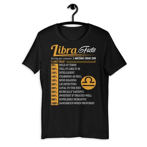 Funny Libra Shirt, Libra Zodiac Sign, Libra Facts V2, Birthday Gift For Her Unisex T-Shirt