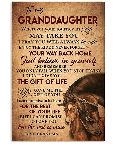 To My Granddaughter Wherever Your Journey In Life Mat Take You Horse Fleece Blanket