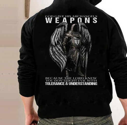 Veteran Shirt, Gift For Dad, God Gave His Archangels Weapons Hoodies