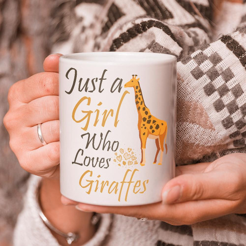 Just A Girl Who Loves Giraffes Mug, Giraffe Mug For Her, Mother's Day Novelty Gift, Giraffe Lover Coffee Mug