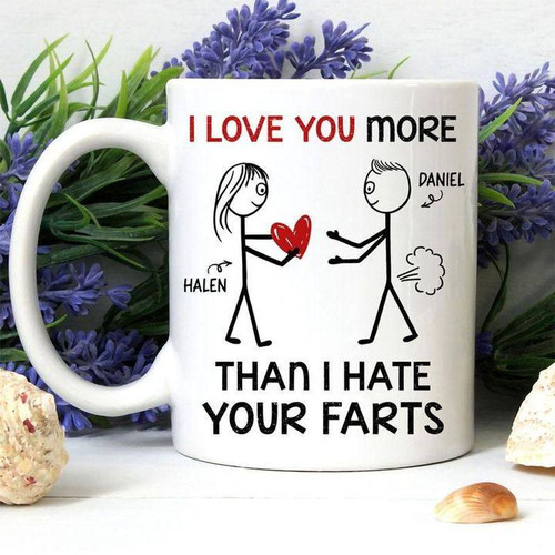 Love You More Mug, Personalized Mugs, Funny Mug, Valentine's Day Gift For Her, Anniversary Gifts Mug