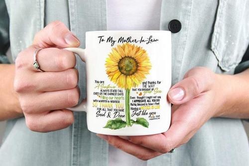 Mother Mug, Mom Mug, To My Mother-in-law You Are A Sunflower Mug, Mother's Day Gift