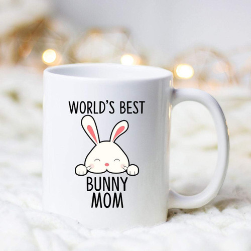 Gift For Mother's Day, World's Best Bunny Mom, Cute Bunny, Rabbit Lover Gift Mug
