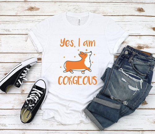 Corgi Unisex Shirt, Yes I Am Corgeous Corgi T-Shirt, Gift For Pet Lovers, Love Corgi Gifts