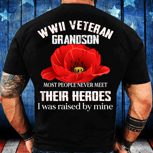 WWII Veteran Grandson Most People Never Meet Their Heroes T-Shirt