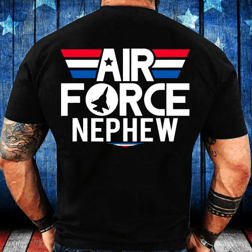 US Air Force Proud Nephew Veterans American Flag Gift T-Shirt