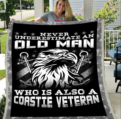 Coast Guard Veteran - Veteran Blanket, Coast Guard, Us Veteran, Quotes Blanket ATM-CGBL1 Fleece Blanket