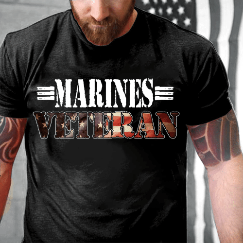 Marines Veteran Shirt Proud US Marine Veteran T-Shirt