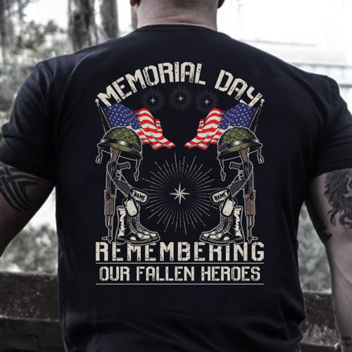 Veteran Custom Shirt, Memorial Day Remembering Our Fallen Heroes Personalized Gift T-Shirt