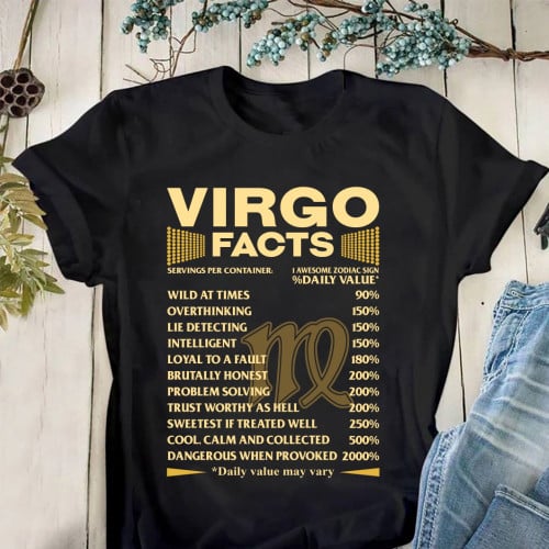 Vintage Virgo Girl, Virgo Facts, Virgo Birthday, Astrology Shirt, Birthday Gift For Her Unisex T-Shirt