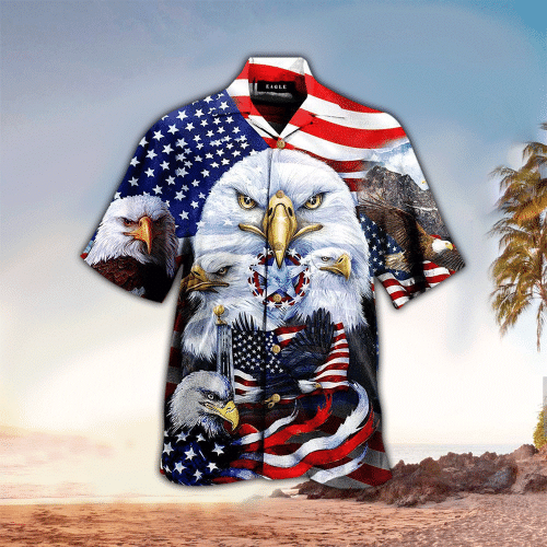 Eagles Patriotism American Sky Hawaiian Shirt