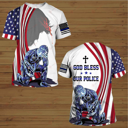God Bless Our Police All Over Printed Shirts