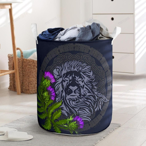 Scotland Laundry Basket - Lion Celtic And Thistle Corner