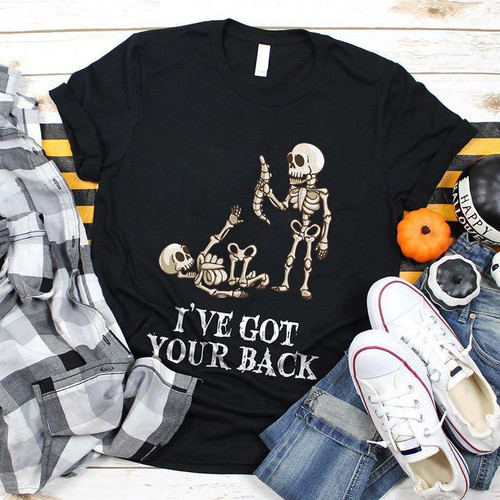 Funny Halloween Shirt, Skeleton I’ve Got Your Back Unisex T-Shirt
