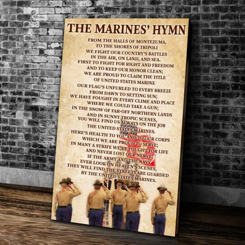 The Marine's Hymn - From The Halls Of Montezuma To The Shores Of Tripoli Matte Canvas
