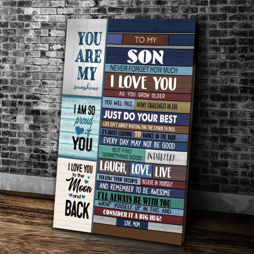 Personalized Canvas, Gift For Son, To My Son Never Forget How Much I Love You Canvas