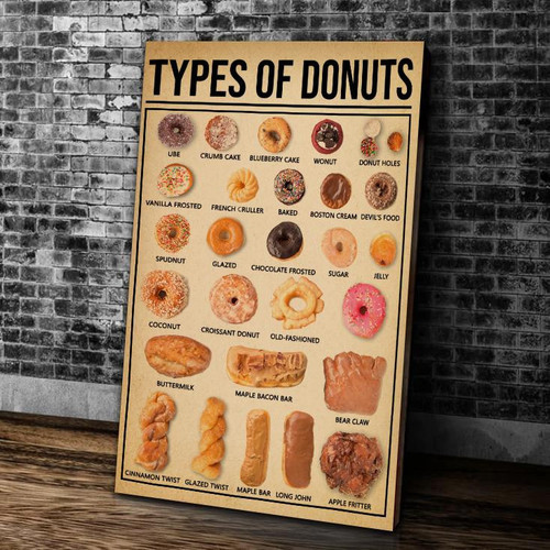 Types Of Donuts Matte Canvas