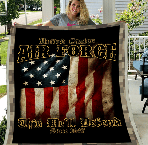 Air Force Veteran - Veteran Blanket, Air Force, Us Veteran, Quotes Blanket ATM-AFBL1 Fleece Blanket