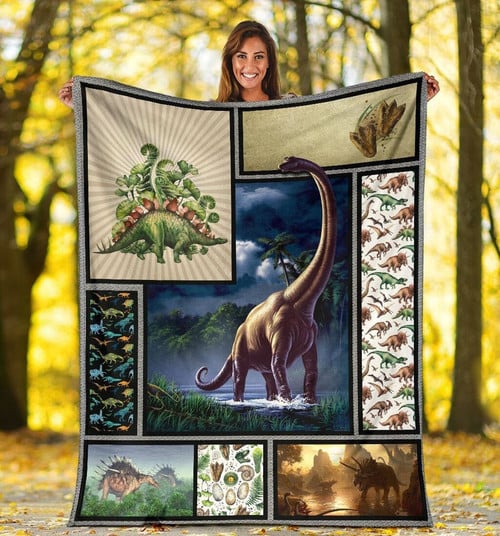 Dinosaurs Jurassic Period, Dinosaur Lover Gift Dinosaurs Fleece Blanket