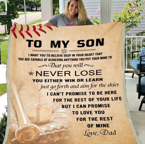 Son Blanket, Custom Blanket, To My Son I Want You To Believe Deep In Your Heart Sherpa Blanket