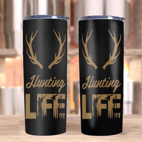 Hunting Dad Tumbler, Gift For Hunter, Gift For Hunting's Lovers, Hunting Life Skinny Tumbler, Hunting Gifts For Dad