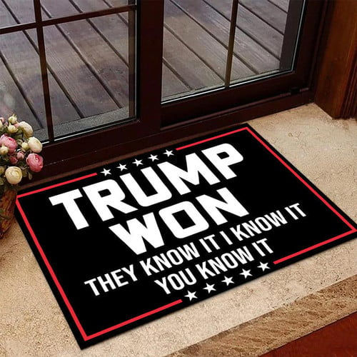 Welcome Rug, Trump Won, We Know It, You Know It Door Mat, Unique Doormat, Entrance Mat