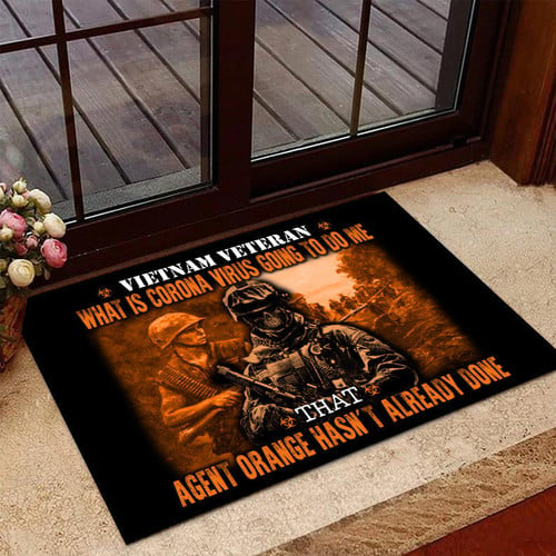 Veteran Welcome Rug, Veteran Doormat, Vietnam Veteran Agent Orange Hasn't Already Done Doormat