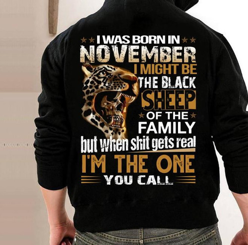 Birthday Shirt, Birthday Gift Idea, I Was Born In November I Might Be Black Sheep Hoodie Sweatshirts