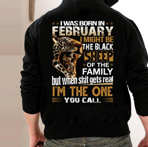 Birthday Shirt, I Was Born In February I Might Be Black Sheep Hoodie Sweatshirts