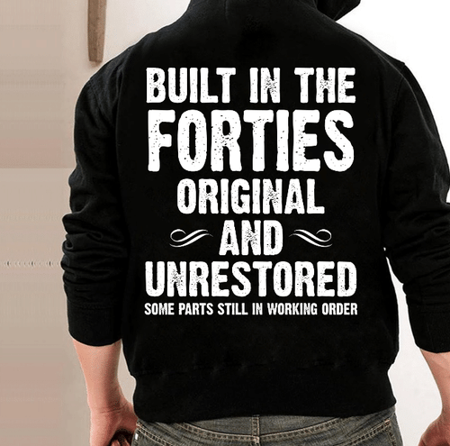 Built-In The Forties Original And Unrestored Veteran Hoodie, Veteran Sweatshirts