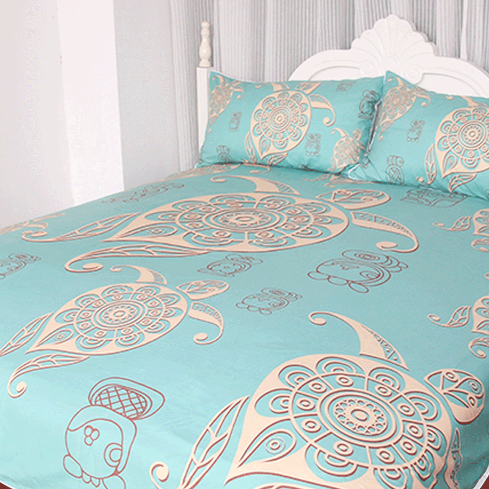 Turtle Inspired Design Duvet Cover Bedding Set