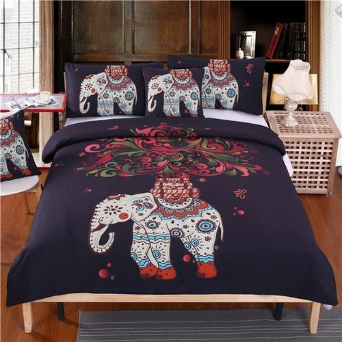 Indian Elephant Bohemian Duvet Cover Bedding Set
