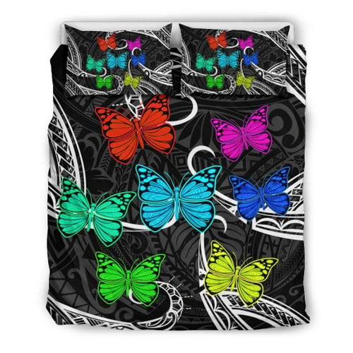 Hawaii Polynesian Butterflies Duvet Cover Bedding Set
