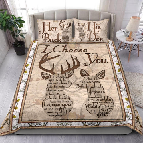 Hunting - I Choose You In A Hundred Lifetimes - Comforter Duvet Bedding Set