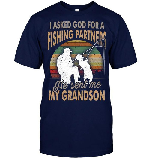 Fishing Shirt, Fishing Partners - My Grandson, Father's Day Gift For Dad KM1404