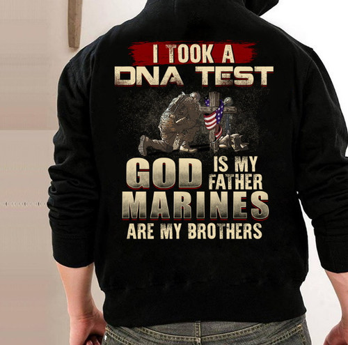 I Took A DNA Test God Is My Father Marines Are My Brothers Hoodie