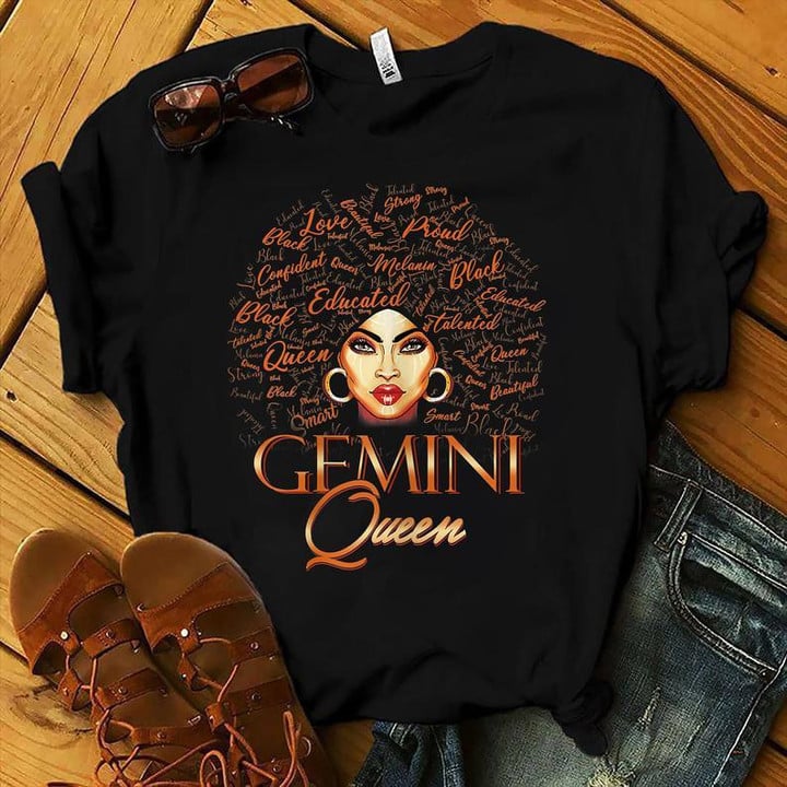 A Queen Was Born In June Tee Shirt, Afro June Queen Shirt, Gemini Queen June Gift, Birthday Gift Unisex T-Shirt - ATMTEE