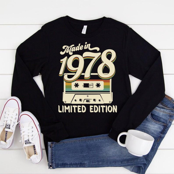 Made In 1978 Birthday Gift Shirt, 43rd Birthday Vintage Long Sleeve, Gift For Her For Him Long Sleeve - ATMTEE