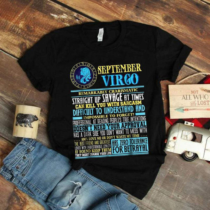September Girl T-Shirt, September Virgo Shirt, Virgo Birthday, Astrology Shirt, Birthday Gift For Her Unisex T-Shirt - ATMTEE