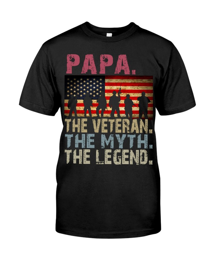 Veteran Shirt, Dad Shirt, Gifts For Dad, Papa The Veteran The Myth The Legend T-Shirt KM0806 - ATMTEE