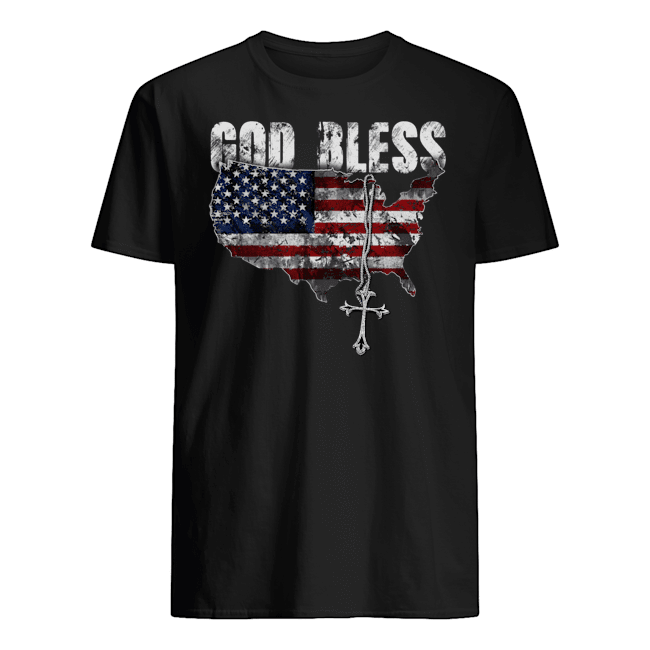 Veteran Shirt, Father's Day Shirt, American Flag Shirt, God Bless T-Shirt KM2705 - ATMTEE