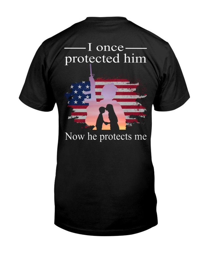 Veteran Shirt, Gifts For Veteran, I Once Protected Him Now He Protects Me T-Shirt KM2905 - ATMTEE