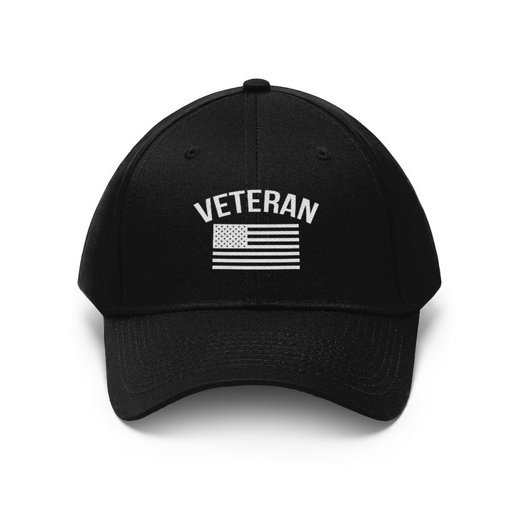 Veteran Hat, US Veteran, USA Flag Veteran Hat Unisex Twill Hat - ATMTEE